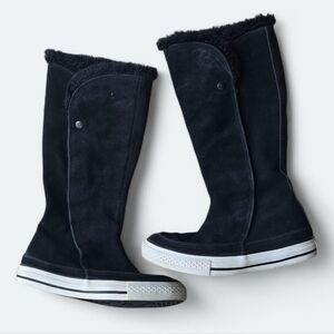 Rare Converse Beverly Flat Knee highboots Suede Leather